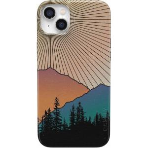 Casely iPhone 14 Case | Hibiscus Blooms | Hawaiian Floral | Compatible with MagSafe | Classic Ultra Slim Design(Golden Hour | Mountain Sunset)