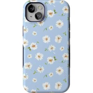 Casely iPhone 14 Plus Case | Cowgirl Canyon | FashionPass x Casely | Bold Protective Case Design | Compatible with MagSafe(Daisy Daydream | Baby Blue Floral)