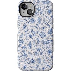 Casely iPhone 14 Plus Case | Cowgirl Canyon | FashionPass x Casely | Bold Protective Case Design | Compatible with MagSafe(Hop & Bloom | Bunny Toile)
