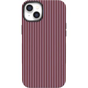 Casely iPhone 14 Plus Case | Cowgirl Canyon | FashionPass x Casely | Bold Protective Case Design | Compatible with MagSafe(Stripes and the City | Tiny Pinstripe)