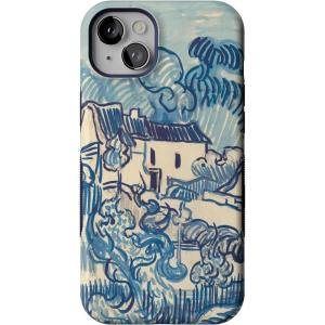 Casely iPhone 14 Plus Case | Cowgirl Canyon | FashionPass x Casely | Bold Protective Case Design | Compatible with MagSafe(Van Gogh | Landscape With Houses)