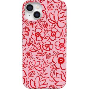 Casely iPhone 14 Plus Case | Palermo | Dippin’ Daisy’s Italian Coast | Compatible with MagSafe(Blush Garden | Floral Doodle)