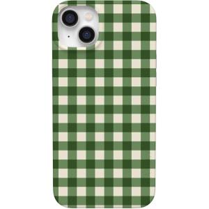 Casely iPhone 14 Plus Case | Palermo | Dippin’ Daisy’s Italian Coast | Compatible with MagSafe(Checked Twice | Green Plaid)