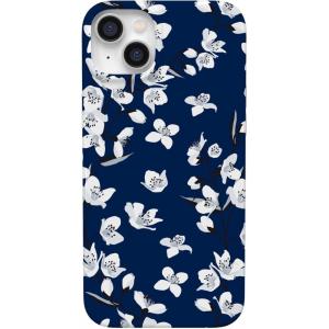 Casely iPhone 14 Plus Case | Palermo | Dippin’ Daisy’s Italian Coast | Compatible with MagSafe(Floral Forest | Navy Cherry Blossom Floral)