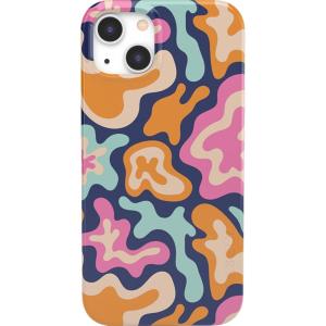 Casely iPhone 14 Plus Case | Palermo | Dippin’ Daisy’s Italian Coast | Compatible with MagSafe(Midnight Color Splash | Abstract Retro)