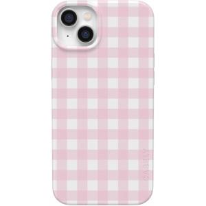 Casely iPhone 14 Plus Case | Palermo | Dippin’ Daisy’s Italian Coast | Compatible with MagSafe(Pink Plaid | Sunday Best)