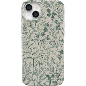 Casely iPhone 14 Plus Case | Palermo | Dippin’ Daisy’s Italian Coast | Compatible with MagSafe(Sage Garden | Green Floral Case)