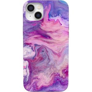 Casely iPhone 14 Plus Case | Palermo | Dippin’ Daisy’s Italian Coast | Compatible with MagSafe(Tie Dying Over You | Purple Marble)