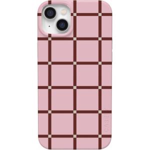 Casely iPhone 14 Plus Case | Palermo | Dippin’ Daisy’s Italian Coast | Compatible with MagSafe(Uptown Gridlock | Pink Checkerboard)