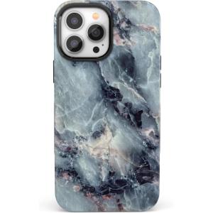 Casely iPhone 14 Pro Case | Opposites Attract | Day & Night Mountains | Compatible with MagSafe | Bold Protective Design(22 Blue Marble)