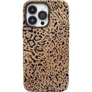 Casely iPhone 14 Pro Case | Opposites Attract | Day & Night Mountains | Compatible with MagSafe | Bold Protective Design(Born to Be Wild | Jaguar Print)