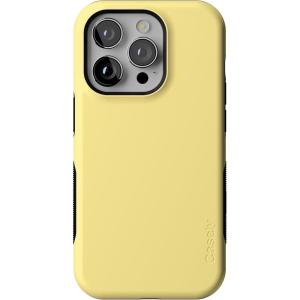 Casely iPhone 14 Pro Case | Opposites Attract | Day & Night Mountains | Compatible with MagSafe | Bold Protective Design(Butter Me Up | Butter Yellow)