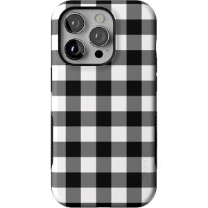 Casely iPhone 14 Pro Case | Opposites Attract | Day & Night Mountains | Compatible with MagSafe | Bold Protective Design(Check Me Out | Checkerboard)