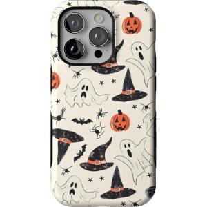 Casely iPhone 14 Pro Case | Opposites Attract | Day & Night Mountains | Compatible with MagSafe | Bold Protective Design(Feeling Witchy | Haunted Halloween)