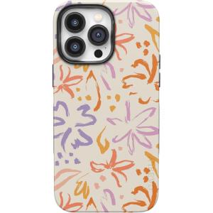 Casely iPhone 14 Pro Case | Opposites Attract | Day & Night Mountains | Compatible with MagSafe | Bold Protective Design(Hibiscus Blooms | Hawaiian Floral)