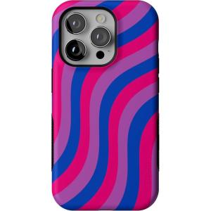 Casely iPhone 14 Pro Case | Opposites Attract | Day & Night Mountains | Compatible with MagSafe | Bold Protective Design(Love Wins | Pride)