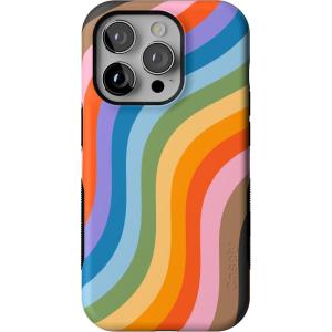 Casely iPhone 14 Pro Case | Opposites Attract | Day & Night Mountains | Compatible with MagSafe | Bold Protective Design(Love for All | Rainbow Pride)