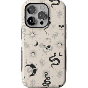 Casely iPhone 14 Pro Case | Opposites Attract | Day & Night Mountains | Compatible with MagSafe | Bold Protective Design(No Further Explanation | Snakes & Skulls)
