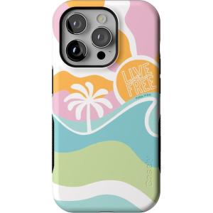 Casely iPhone 14 Pro Case | Opposites Attract | Day & Night Mountains | Compatible with MagSafe | Bold Protective Design(Pura Vida | Tropical Dreams)