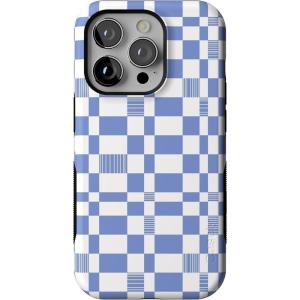 Casely iPhone 14 Pro Case | Opposites Attract | Day & Night Mountains | Compatible with MagSafe | Bold Protective Design(Reality Check | Periwinkle)