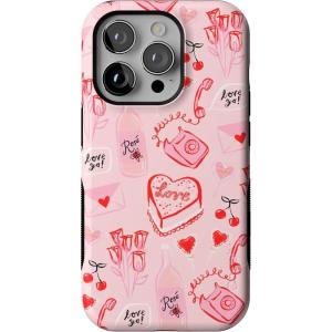 Casely iPhone 14 Pro Case | Opposites Attract | Day & Night Mountains | Compatible with MagSafe | Bold Protective Design(That’s Amore | Valentine’s)
