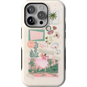 Casely iPhone 14 Pro Case | Opposites Attract | Day & Night Mountains | Compatible with MagSafe | Bold Protective Design(Vintage Vacay | FashionPass x Casely)