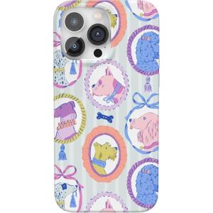 Casely iPhone 14 Pro Case | Sage Garden | Green Floral | Compatible with MagSafe | Classic Ultra-Slim Case Design(Chateau Pups | French Dog)