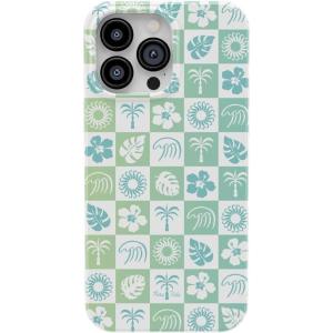Casely iPhone 14 Pro Case | Sage Garden | Green Floral | Compatible with MagSafe | Classic Ultra-Slim Case Design(Coastal Checkers | Pura Vida)