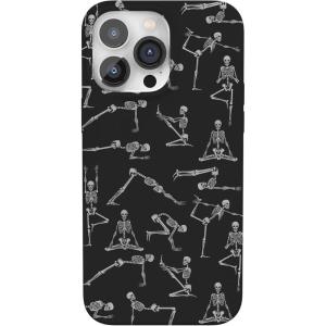 Casely iPhone 14 Pro Case | Sage Garden | Green Floral | Compatible with MagSafe | Classic Ultra-Slim Case Design(Corpse Pose | Skeleton Yoga)