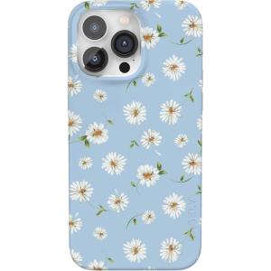 Casely iPhone 14 Pro Case | Sage Garden | Green Floral | Compatible with MagSafe | Classic Ultra-Slim Case Design(Daisy Daydream | Baby Blue Floral)