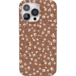 Casely iPhone 14 Pro Case | Sage Garden | Green Floral | Compatible with MagSafe | Classic Ultra-Slim Case Design(Mocha Meadow | Tiny Flowers)