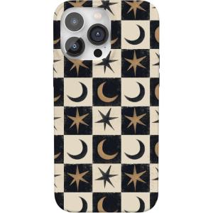 Casely iPhone 14 Pro Case | Sage Garden | Green Floral | Compatible with MagSafe | Classic Ultra-Slim Case Design(Mystic Moonstar | Black Celestial)