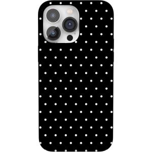 Casely iPhone 14 Pro Case | Sage Garden | Green Floral | Compatible with MagSafe | Classic Ultra-Slim Case Design(On the Dot | Black Polka Dot)