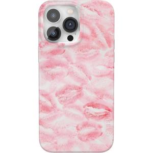 Casely iPhone 14 Pro Case | Sage Garden | Green Floral | Compatible with MagSafe | Classic Ultra-Slim Case Design(Sealed with a Kiss | Pink Lipstick)
