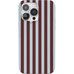 Casely iPhone 14 Pro Case | Sage Garden | Green Floral | Compatible with MagSafe | Classic Ultra-Slim Case Design(Sunday in Brooklyn | Chocolate Stripes)