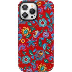 Casely iPhone 14 Pro Max Case | Nantucket Cottage | Blue Hydrangea | Compatible with MagSafe | Bold Protective Design(16 Frida Kahlo | Painted Flowers | Floral)