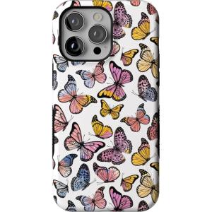 Casely iPhone 14 Pro Max Case | Nantucket Cottage | Blue Hydrangea | Compatible with MagSafe | Bold Protective Design(Free Spirit | Rainbow Butterfly)