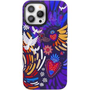 Casely iPhone 14 Pro Max Case | Nantucket Cottage | Blue Hydrangea | Compatible with MagSafe | Bold Protective Design(Frida Kahlo | Viva La Vida | Floral Collage)
