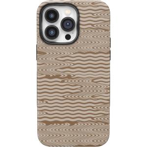 Casely iPhone 14 Pro Max Case | Nantucket Cottage | Blue Hydrangea | Compatible with MagSafe | Bold Protective Design(Mocha Ripple | Brown Waves)