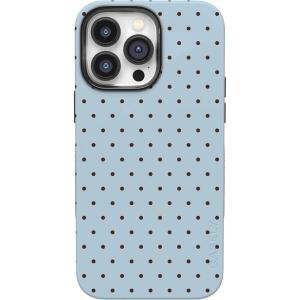 Casely iPhone 14 Pro Max Case | Nantucket Cottage | Blue Hydrangea | Compatible with MagSafe | Bold Protective Design(On the Dot | Blue Polka Dot)