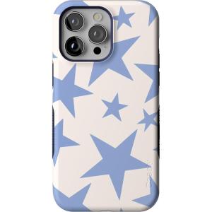 Casely iPhone 14 Pro Max Case | Nantucket Cottage | Blue Hydrangea | Compatible with MagSafe | Bold Protective Design(Stars Align | Blue & White Stars)
