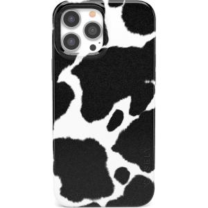 Casely iPhone 14 Pro Max Case | Not a Phase | Clear Flash Tattoo | Compatible with MagSafe | Classic Ultra Slim Design(Current MOOd | Cow Print)
