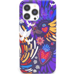 Casely iPhone 14 Pro Max Case | Not a Phase | Clear Flash Tattoo | Compatible with MagSafe | Classic Ultra Slim Design(Frida Kahlo | Viva La Vida | Floral Collage)