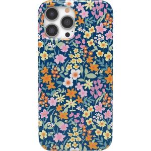 Casely iPhone 14 Pro Max Case | Not a Phase | Clear Flash Tattoo | Compatible with MagSafe | Classic Ultra Slim Design(Full Bloom | Navy Floral)