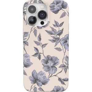 Casely iPhone 14 Pro Max Case | Not a Phase | Clear Flash Tattoo | Compatible with MagSafe | Classic Ultra Slim Design(Ink & Iris | Vintage Floral)