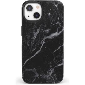 Casely iPhone 15 Case | Be Mine | Tiny Hearts | Bold Protective Design | Compatible with MagSafe(Black Pearl Marble)