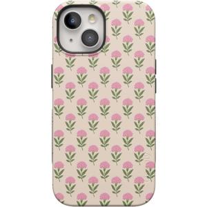 Casely iPhone 15 Case | Be Mine | Tiny Hearts | Bold Protective Design | Compatible with MagSafe(Jenna’s Flowers | Fun on Weekdays)