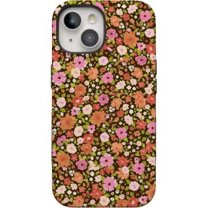 Casely iPhone 15 Case | Be Mine | Tiny Hearts | Bold Protective Design | Compatible with MagSafe(Rustic Roses | Boho Bouquet)