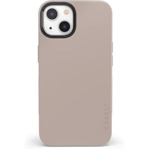 Casely iPhone 15 Case | Be Mine | Tiny Hearts | Bold Protective Design | Compatible with MagSafe(Taupe on Nude)