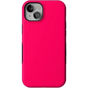 Casely iPhone 15 Case | Be Mine | Tiny Hearts | Bold Protective Design | Compatible with MagSafe(Think Pink | Solid Neon Pink)
